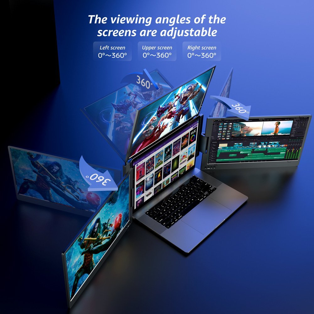 Triple écran moniteur laptop