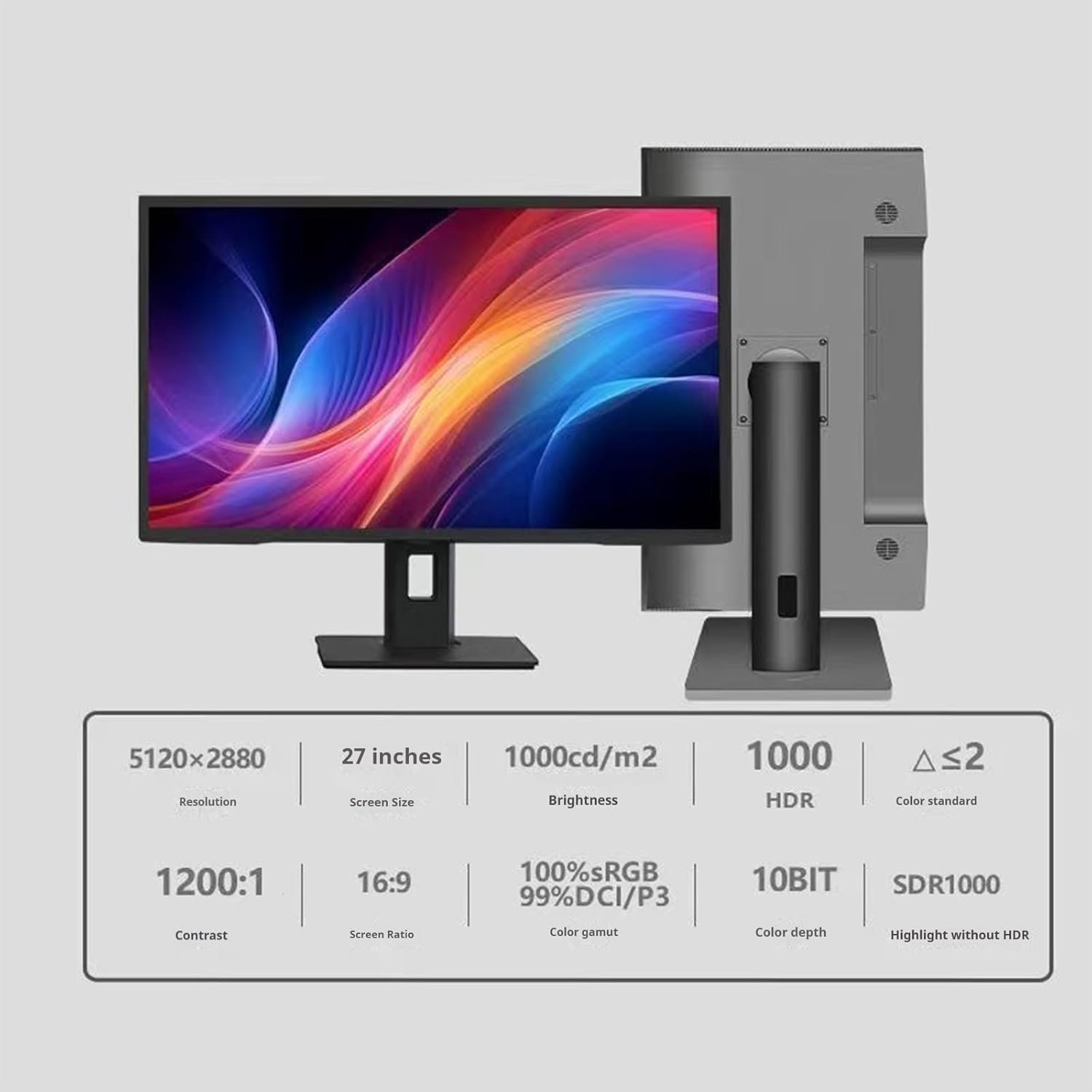 Écran Studio Pro Aluminium 27" 5K QLED – 1000 nits & HDR1000